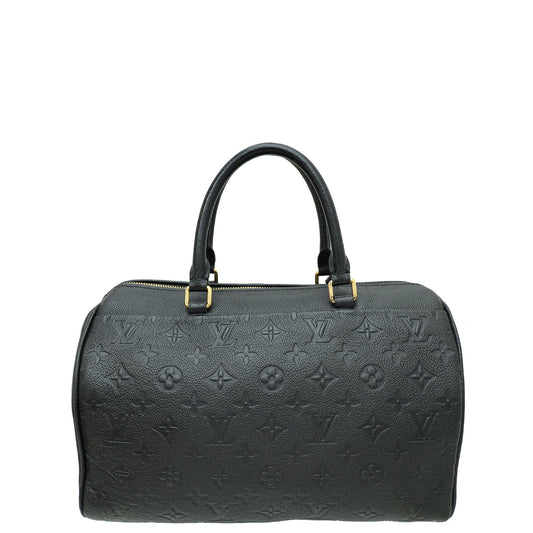 Louis Vuitton Black Monogram Empreinte Speedy Bandouliere 30 Bag