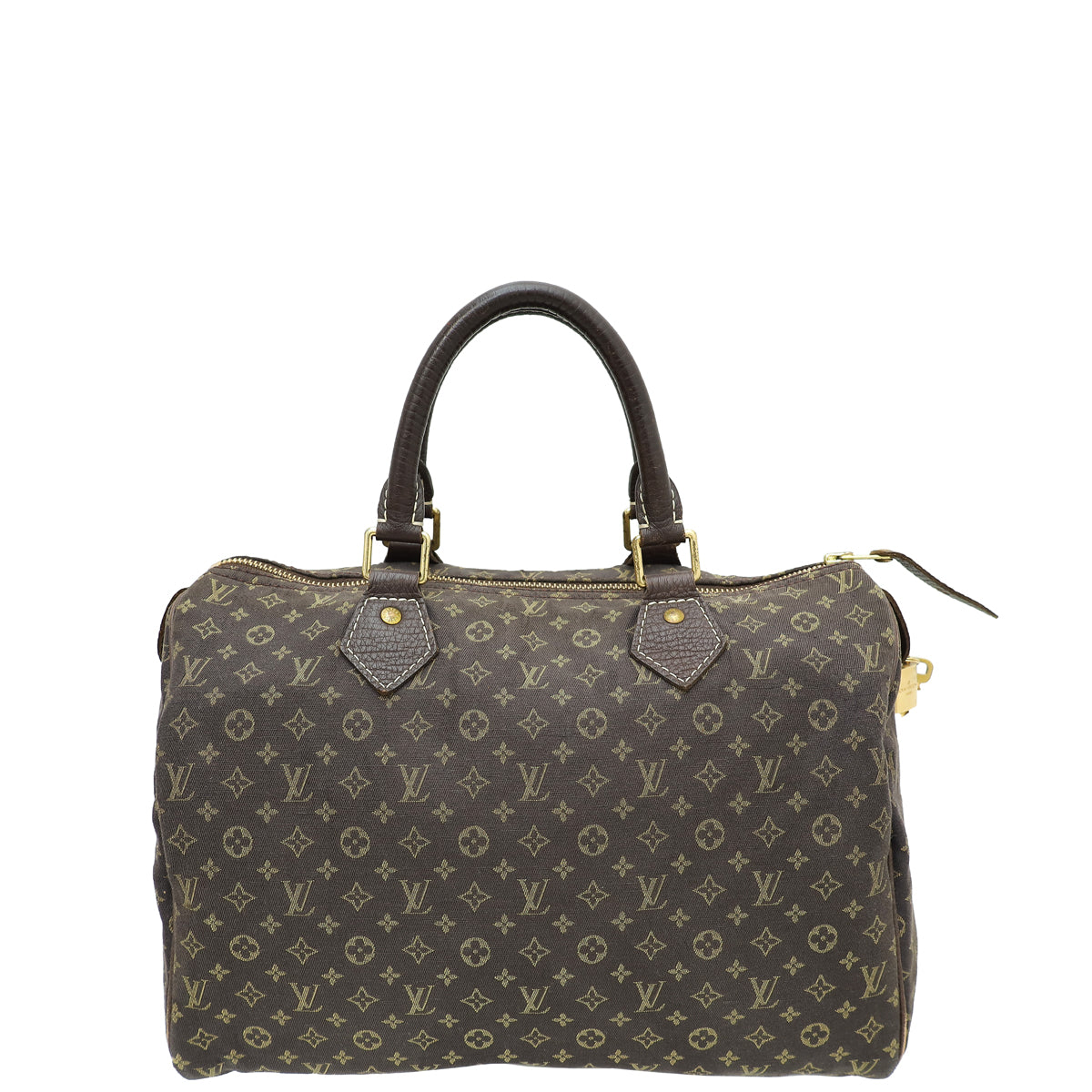 Louis Vuitton Ebene Monogram Mini Lin Speedy 30 Bag