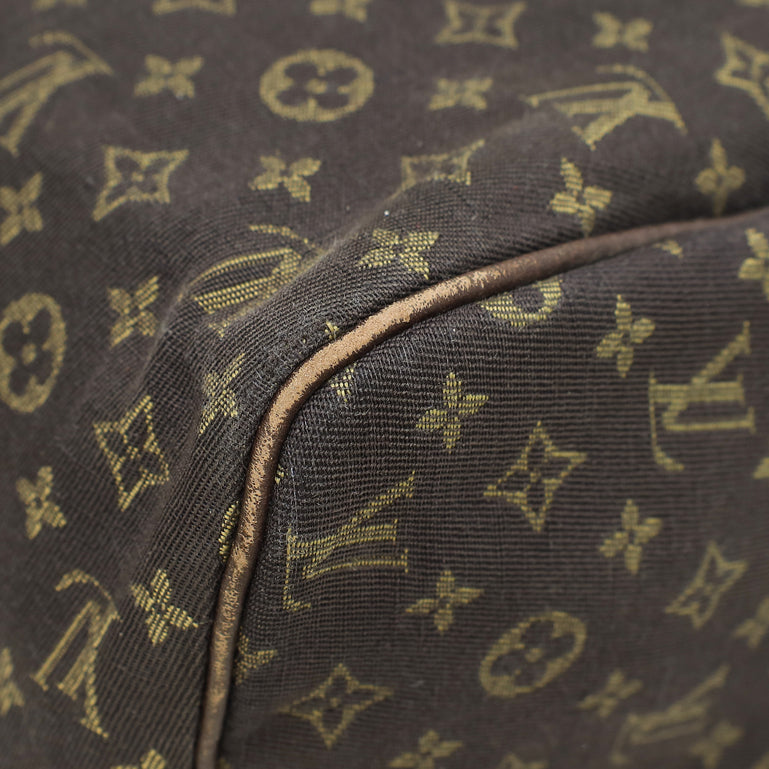 Louis Vuitton Ebene Monogram Mini Lin Speedy 30 Bag