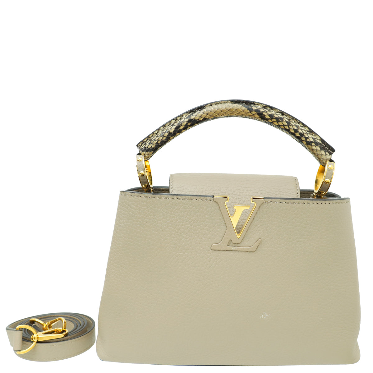 Louis Vuitton Galet Capucines BB Python Handle Bag