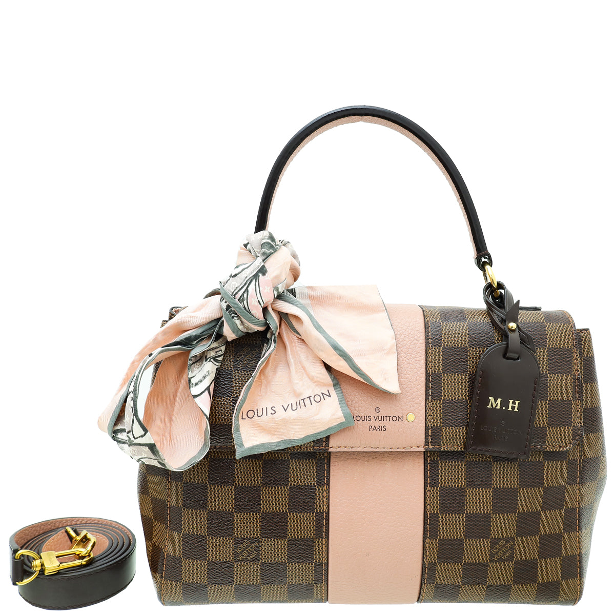 Louis Vuitton Ebene Rose Ballerine Bond Street Bag W/ M.A Initials