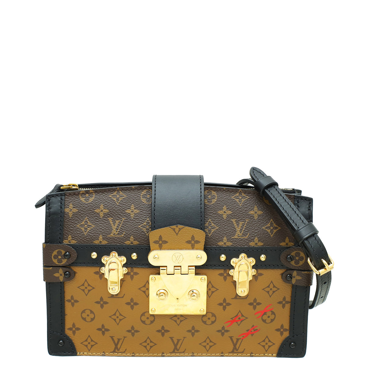 Louis Vuitton Bicolor Monogram/Reverse Trunk Clutch Bag