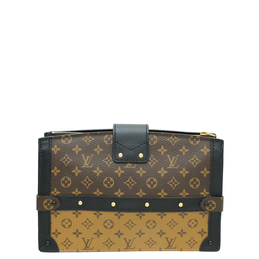 Louis Vuitton Bicolor Monogram/Reverse Trunk Clutch Bag