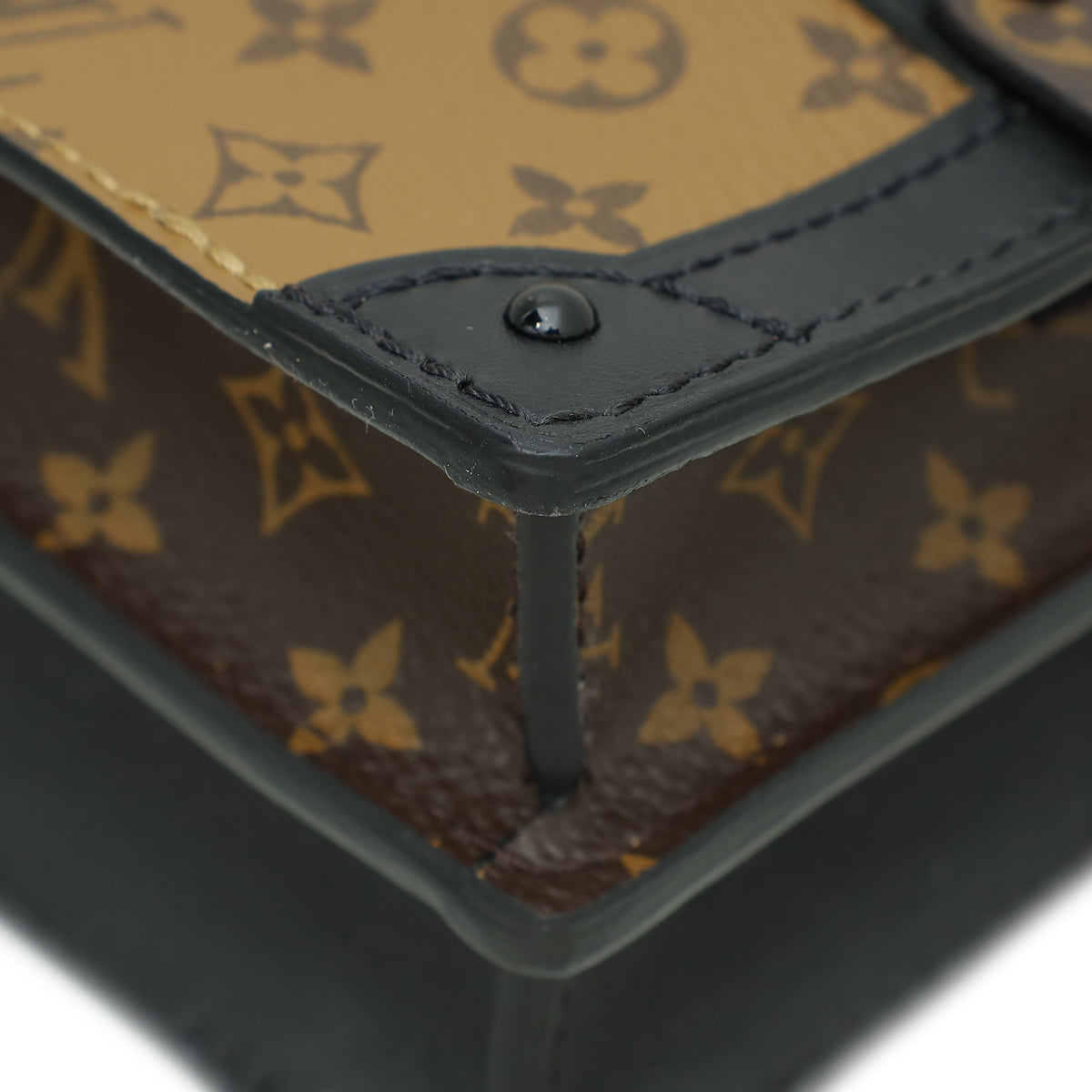 Louis Vuitton Bicolor Monogram/Reverse Trunk Clutch Bag