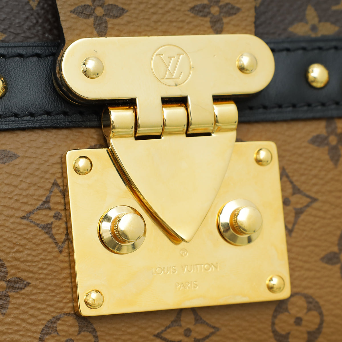 Louis Vuitton Bicolor Monogram/Reverse Trunk Clutch Bag