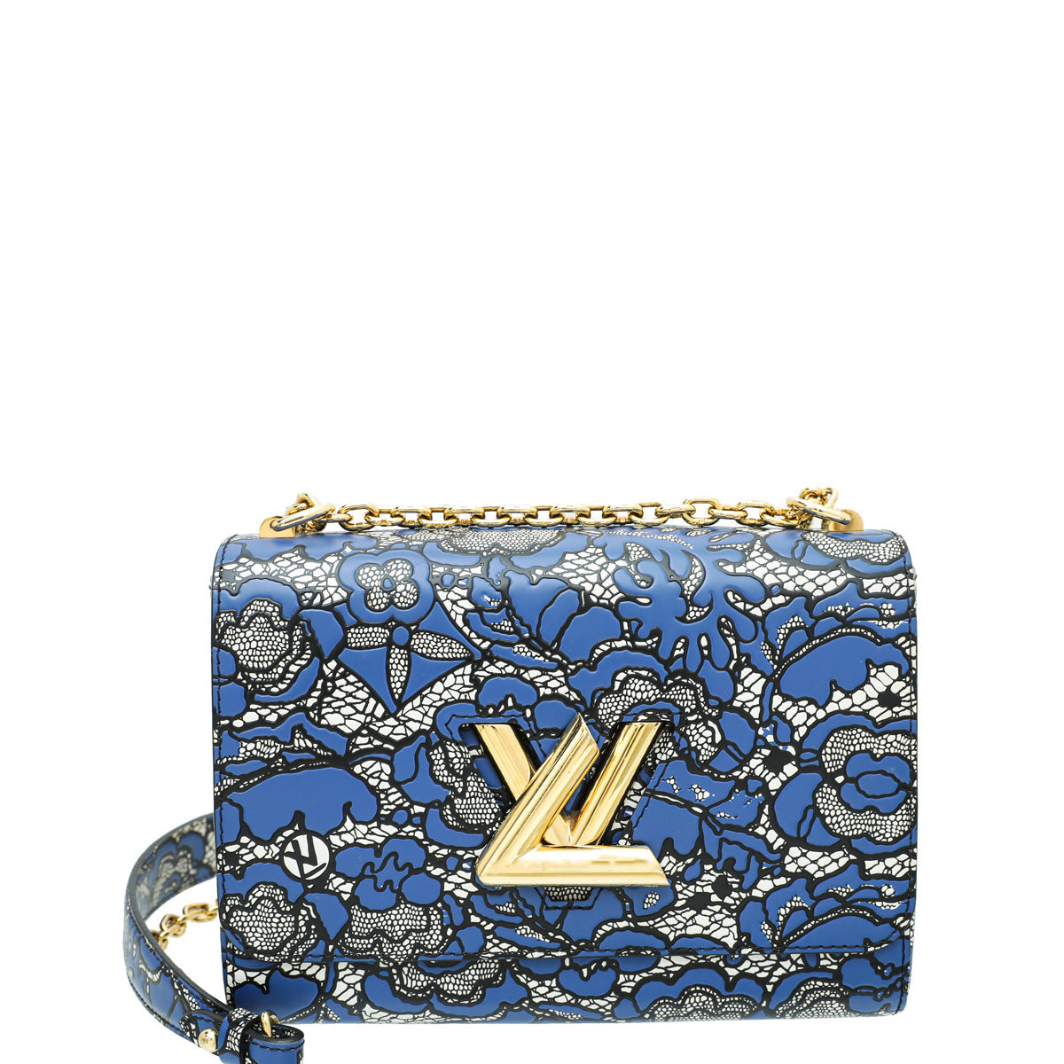 Louis Vuitton Tricolor Lace Print Twist MM Bag