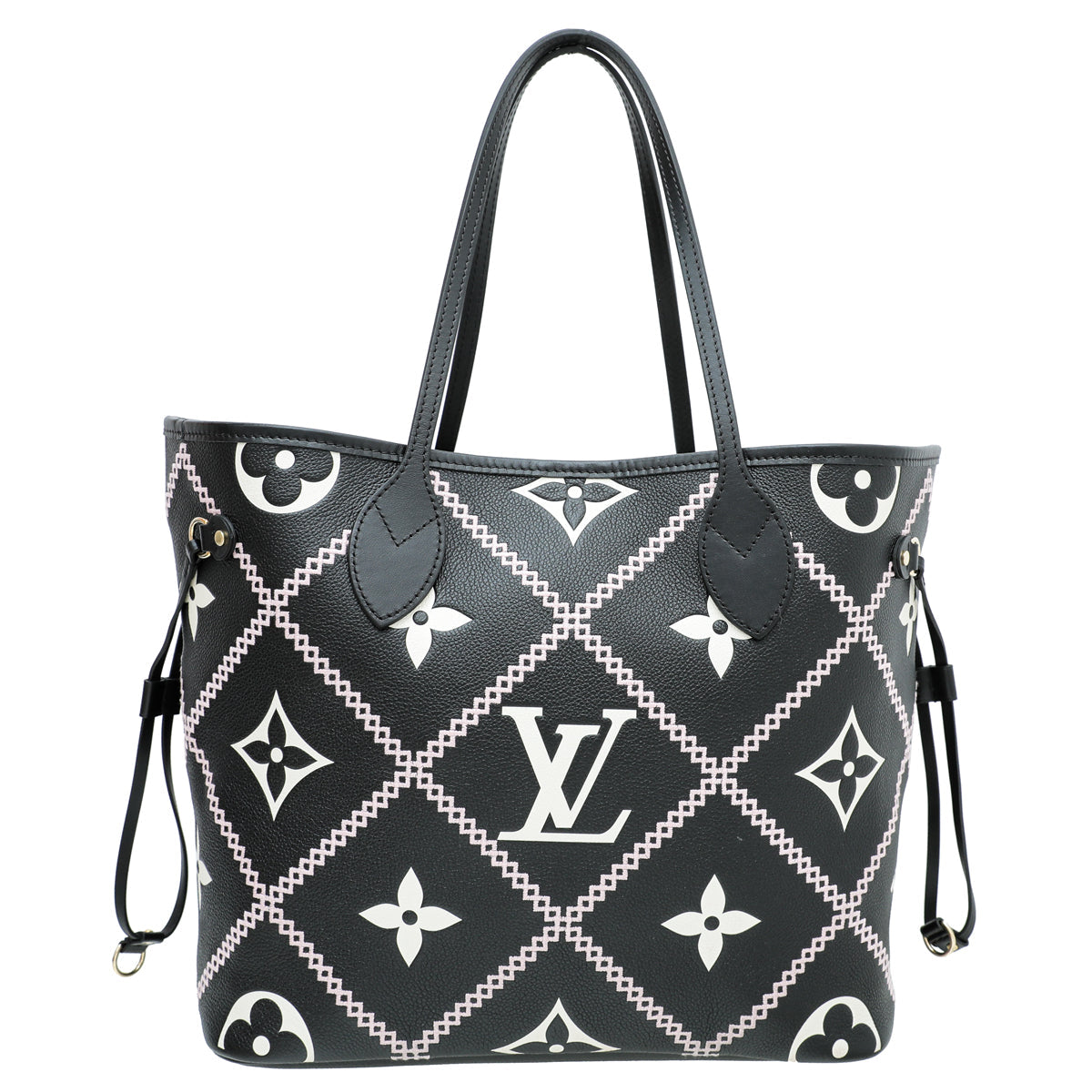 Louis Vuitton Black Monogram Empreinte Neverfull MM Bag