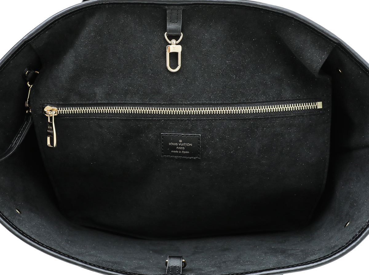 Louis Vuitton Black Monogram Empreinte Neverfull MM Bag