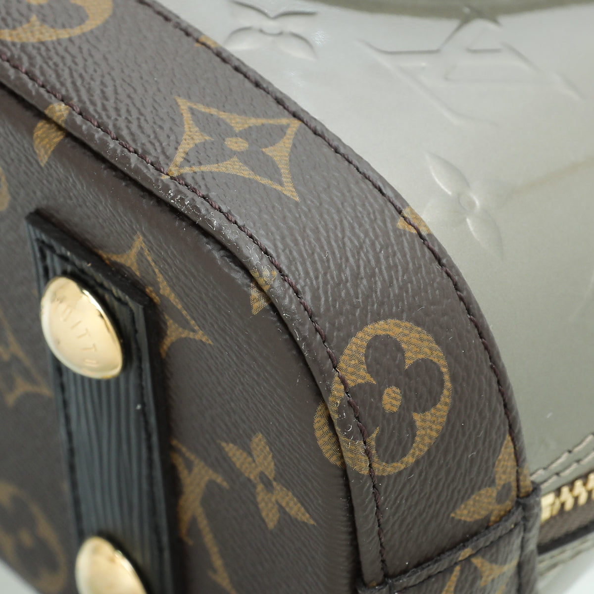 Louis Vuitton Monogram Taupe Metallise Vernis Alma BB Bag