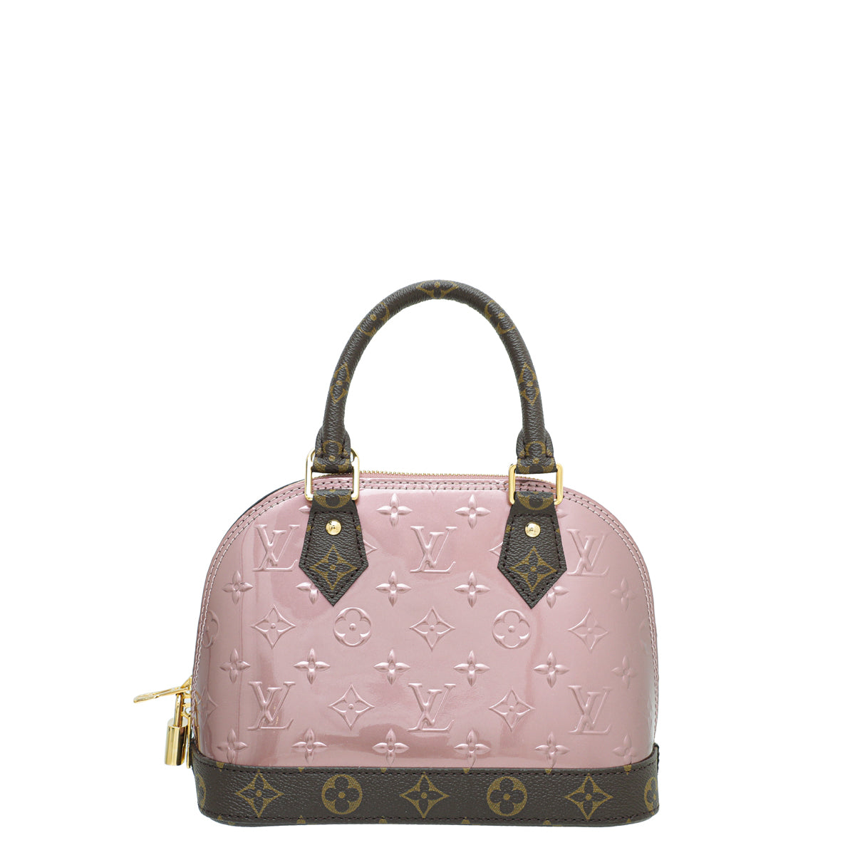 Louis Vuitton Monogram Rose Pale Metallise Vernis Alma BB Bag