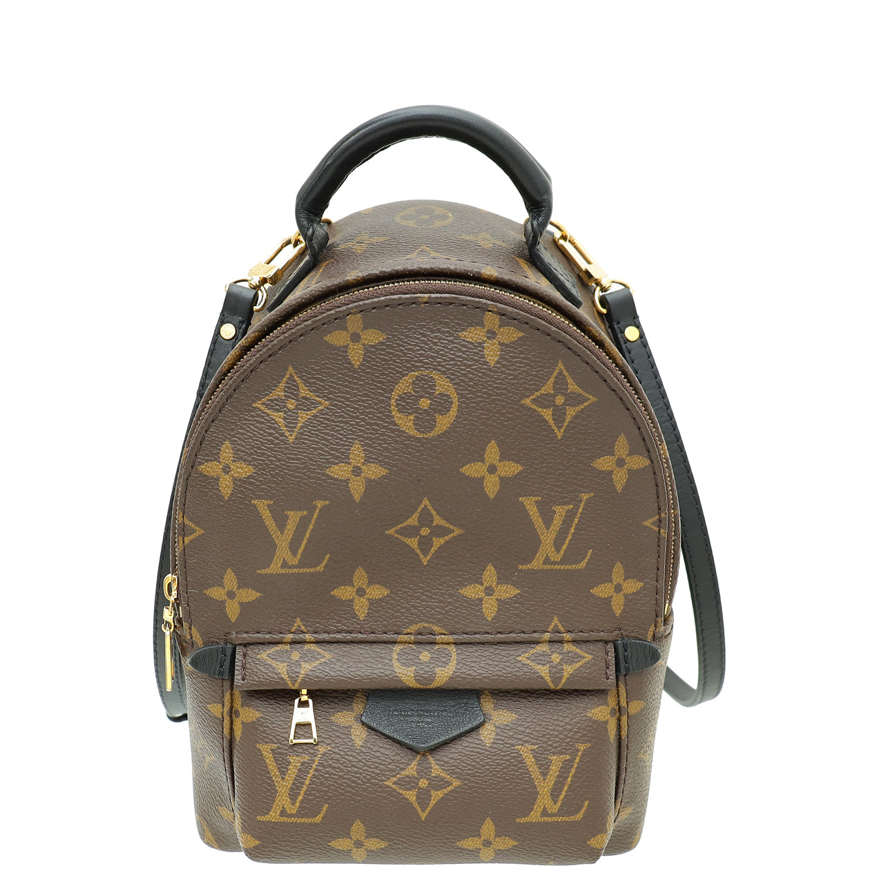 Louis Vuitton Monogram Black Palm Spring Mini Backpack Bag