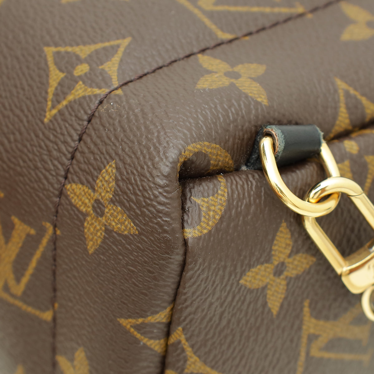 Louis Vuitton Monogram Black Palm Spring Mini Backpack Bag