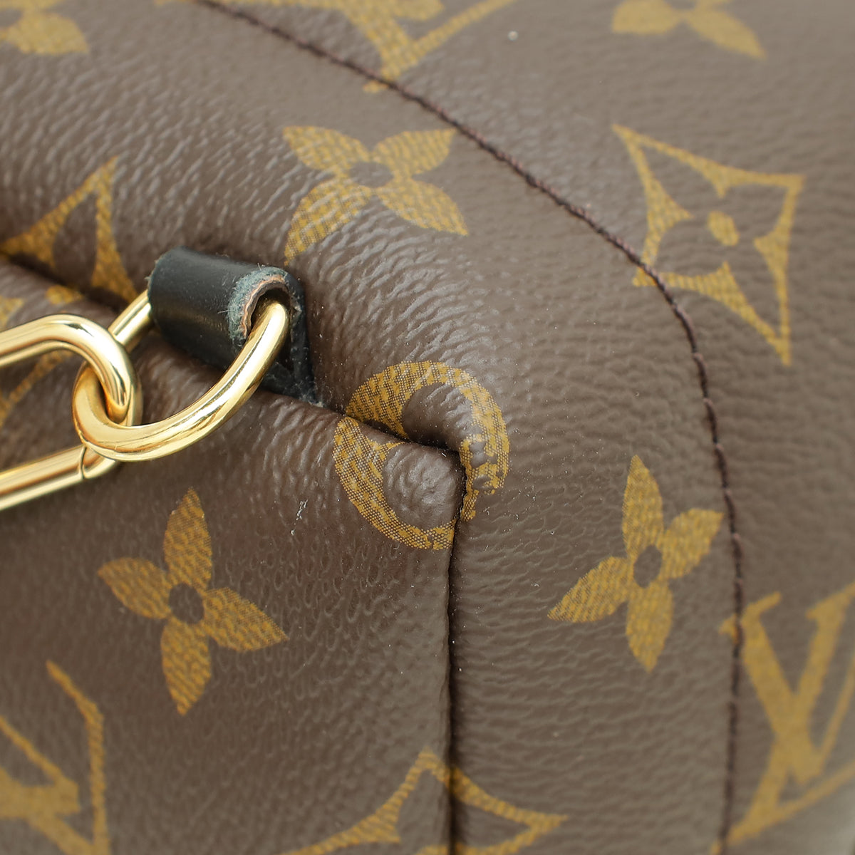 Louis Vuitton Monogram Black Palm Spring Mini Backpack Bag