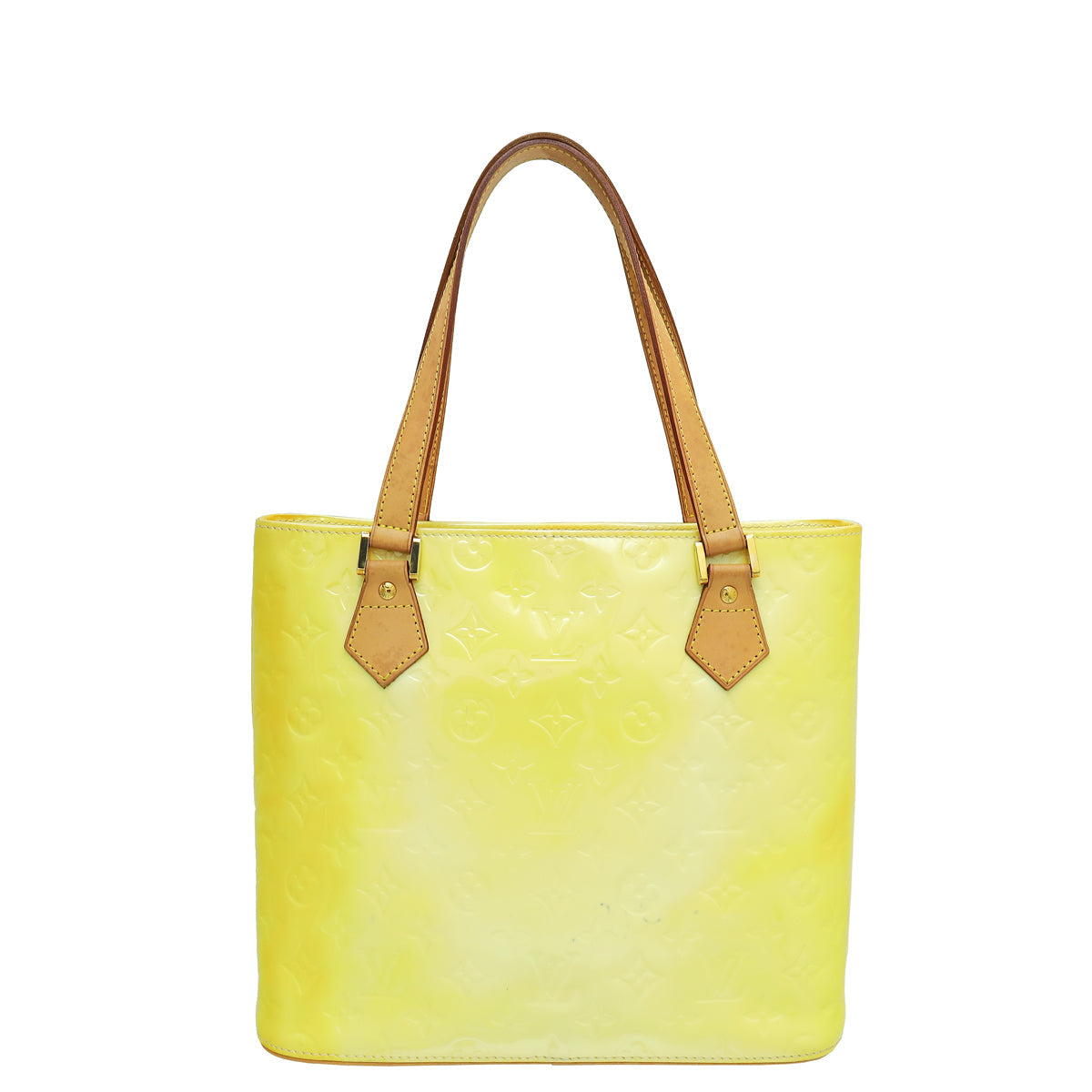 Louis Vuitton Yellow Monogram Vernis Houston Tote Bag