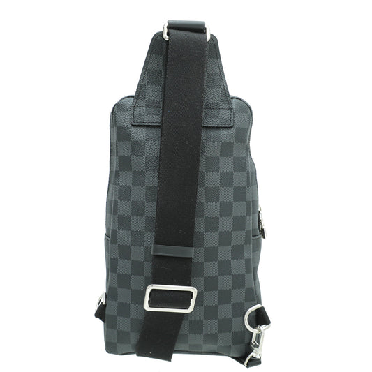 Louis Vuitton Graphite Ebene Avenue Sling Bag W /A.B Initials