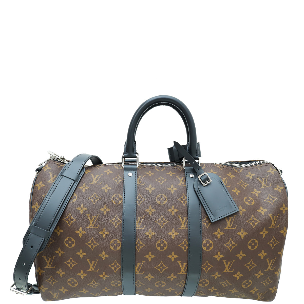 Louis Vuitton Monogram Black Keepall Bandouliere 45 Bag