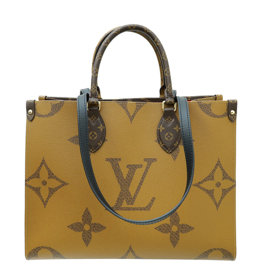 Louis Vuitton Brown Monogram and Monogram Reverse Onthego MM Bag