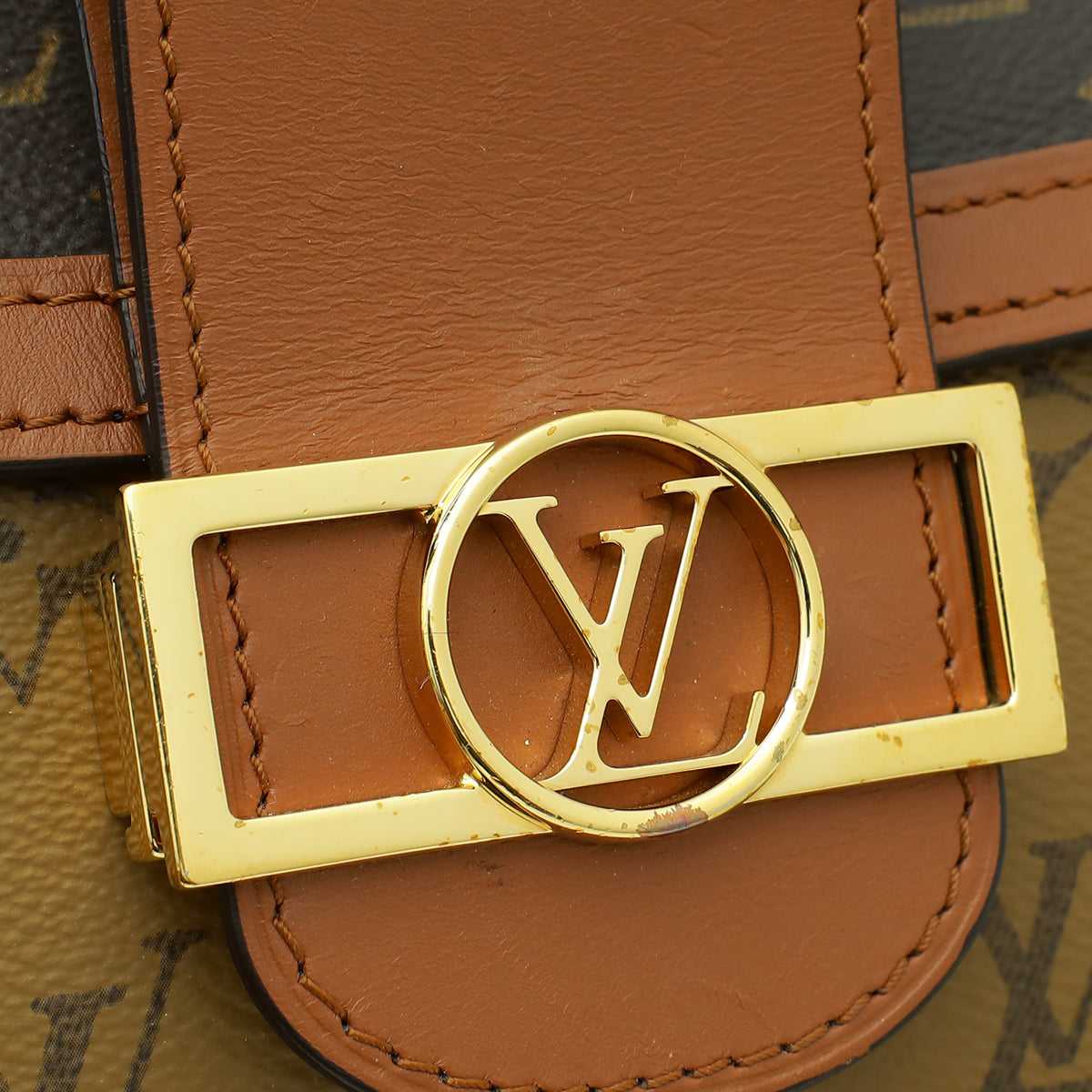 Louis Vuitton Brown Monogram/Reverse Dauphine MM Bag