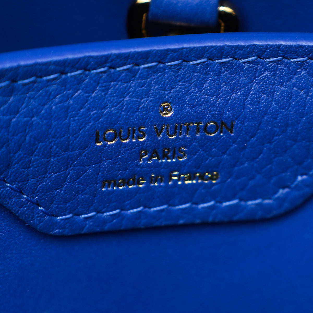 Louis Vuitton Blue Capucine BB Python Handle Bag