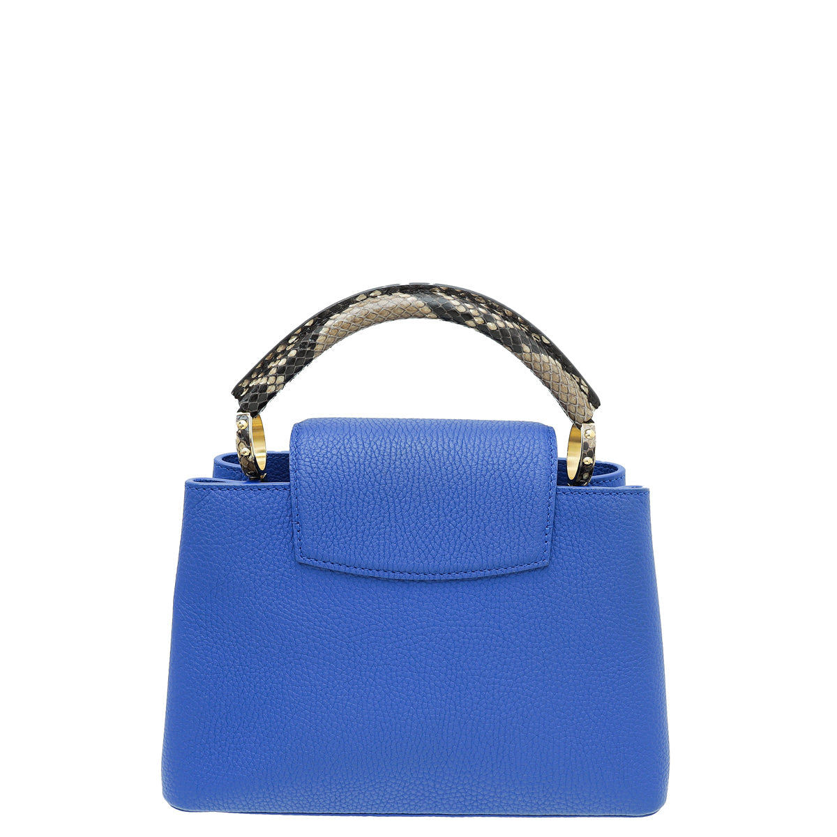 Louis Vuitton Blue Capucine BB Python Handle Bag