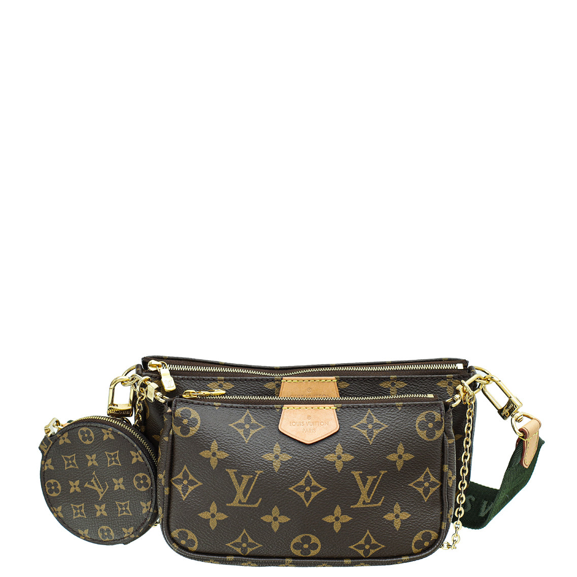 Louis Vuitton Monogram Khaki Multi Pochette Accessoires Bag