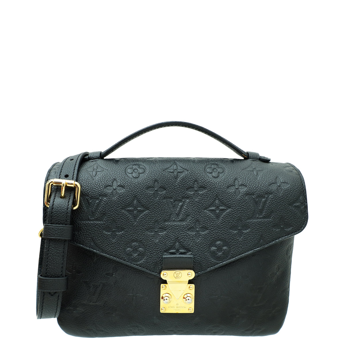 Louis Vuitton Black Monogram Empreinte Pochette Metis Bag