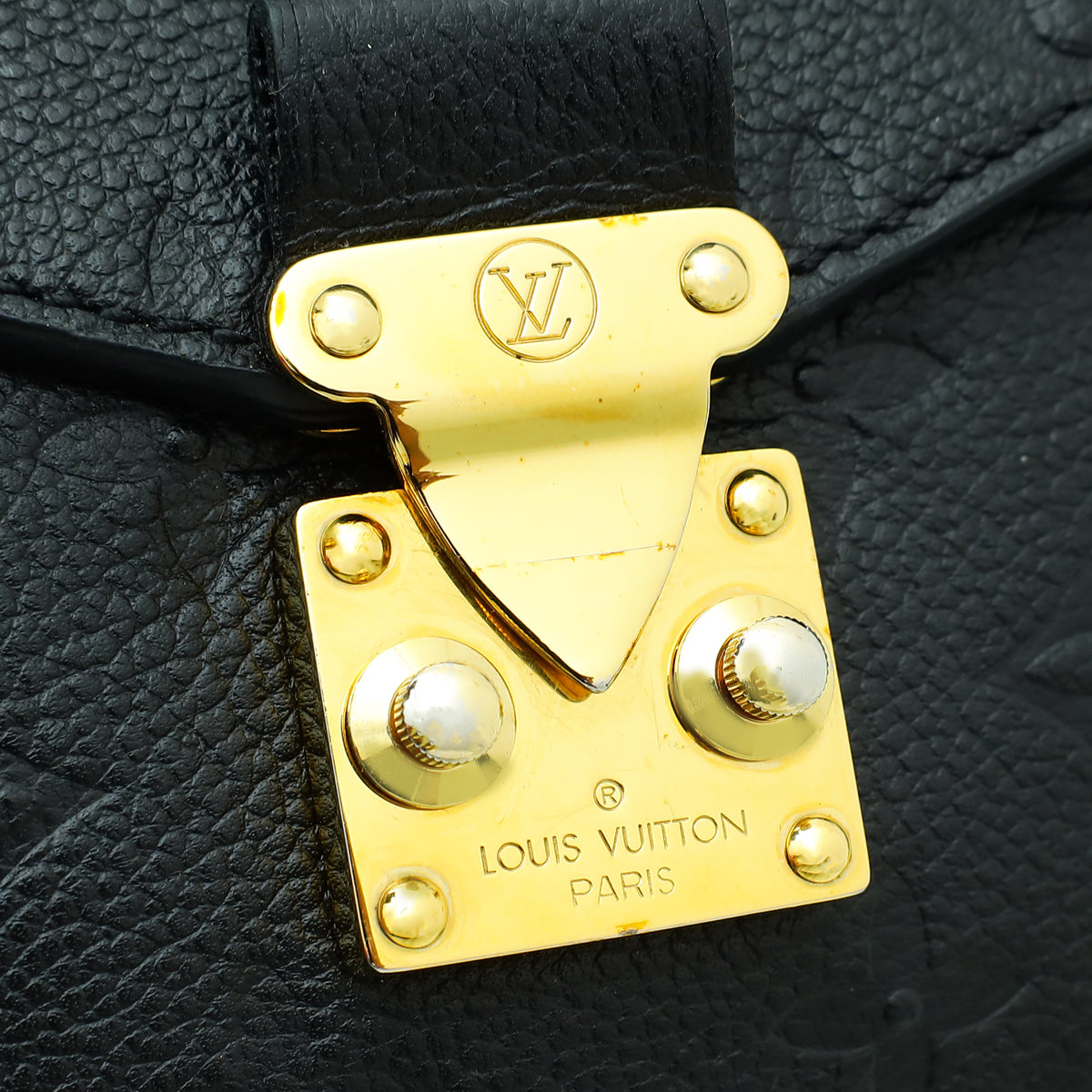 Louis Vuitton Black Monogram Empreinte Pochette Metis Bag