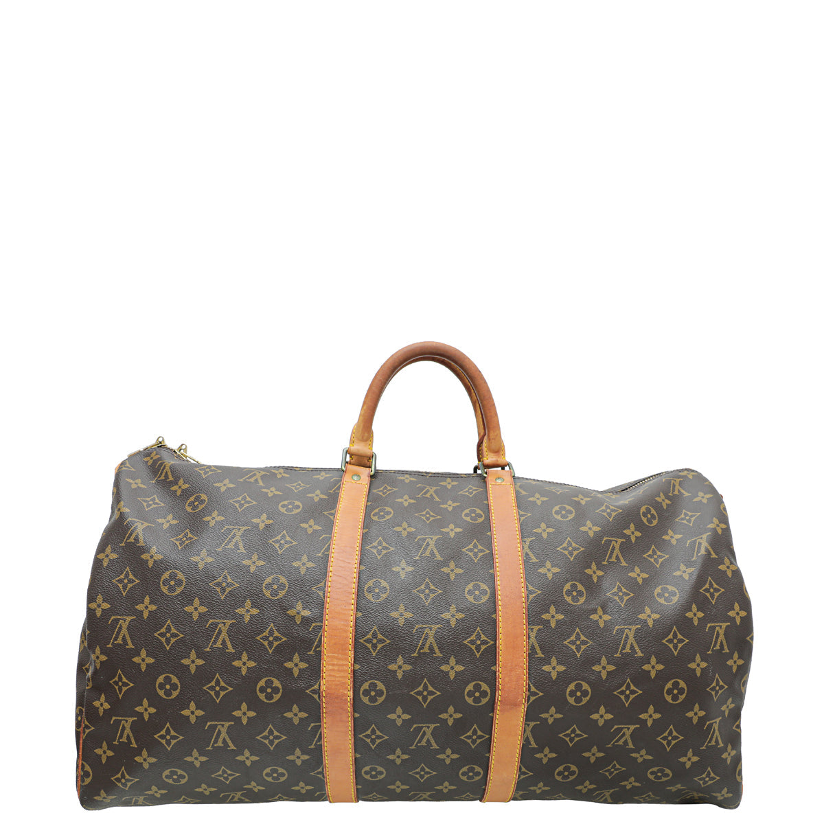 Louis Vuitton Brown Monogram Keepall Bandouliere 55 Bag