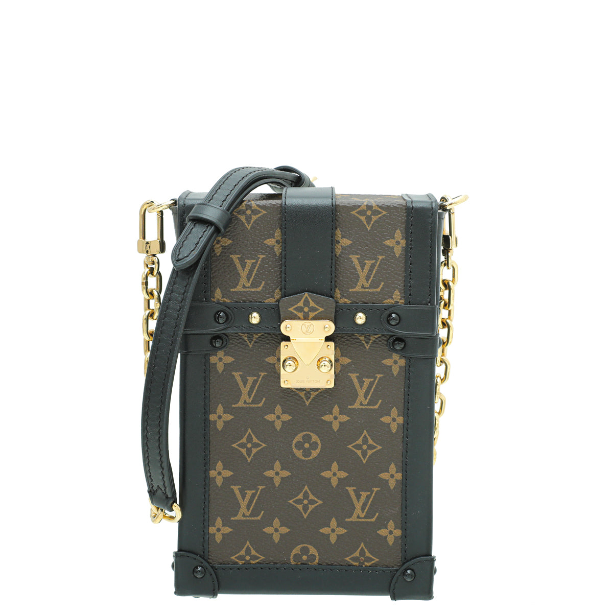 Louis Vuitton Monogram Black Vertical Trunk Pochette