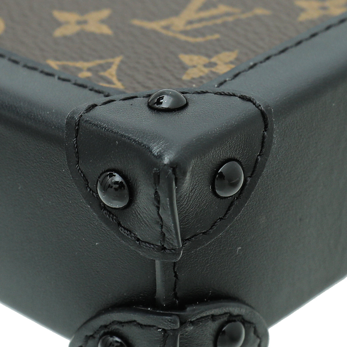 Louis Vuitton Monogram Black Vertical Trunk Pochette