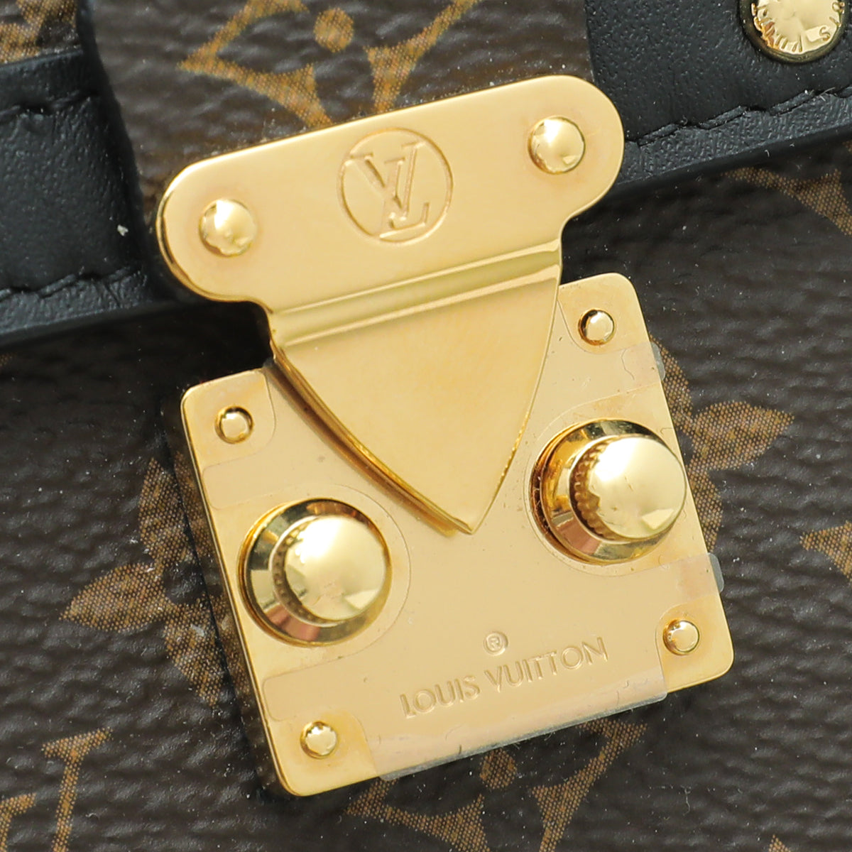 Louis Vuitton Monogram Black Vertical Trunk Pochette