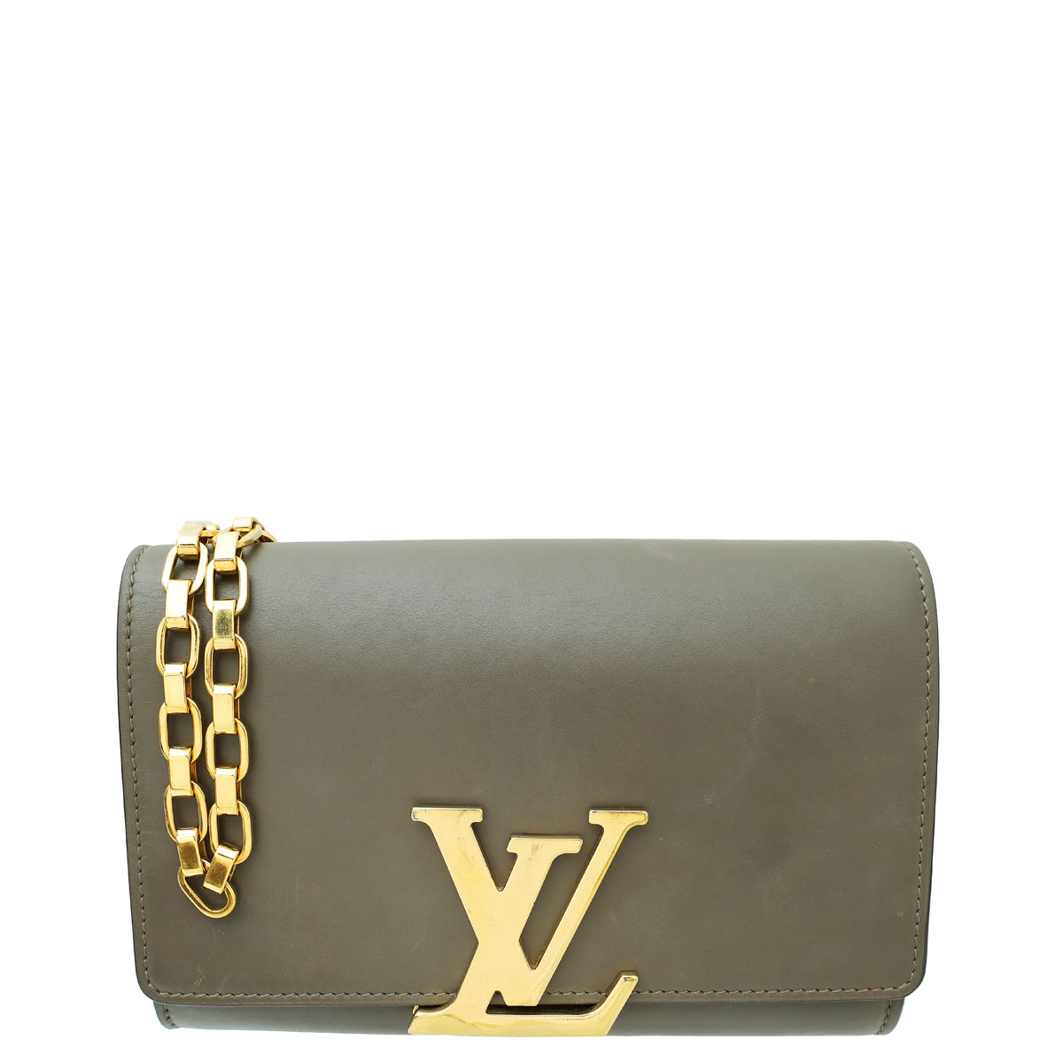 Louis Vuitton Etoupe Louise Matte Chain Clutch