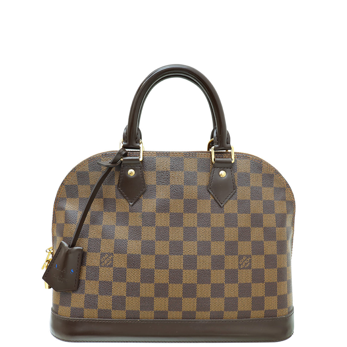 Louis Vuitton Damier Ebene Alma PM Bag W/ MAS Initials