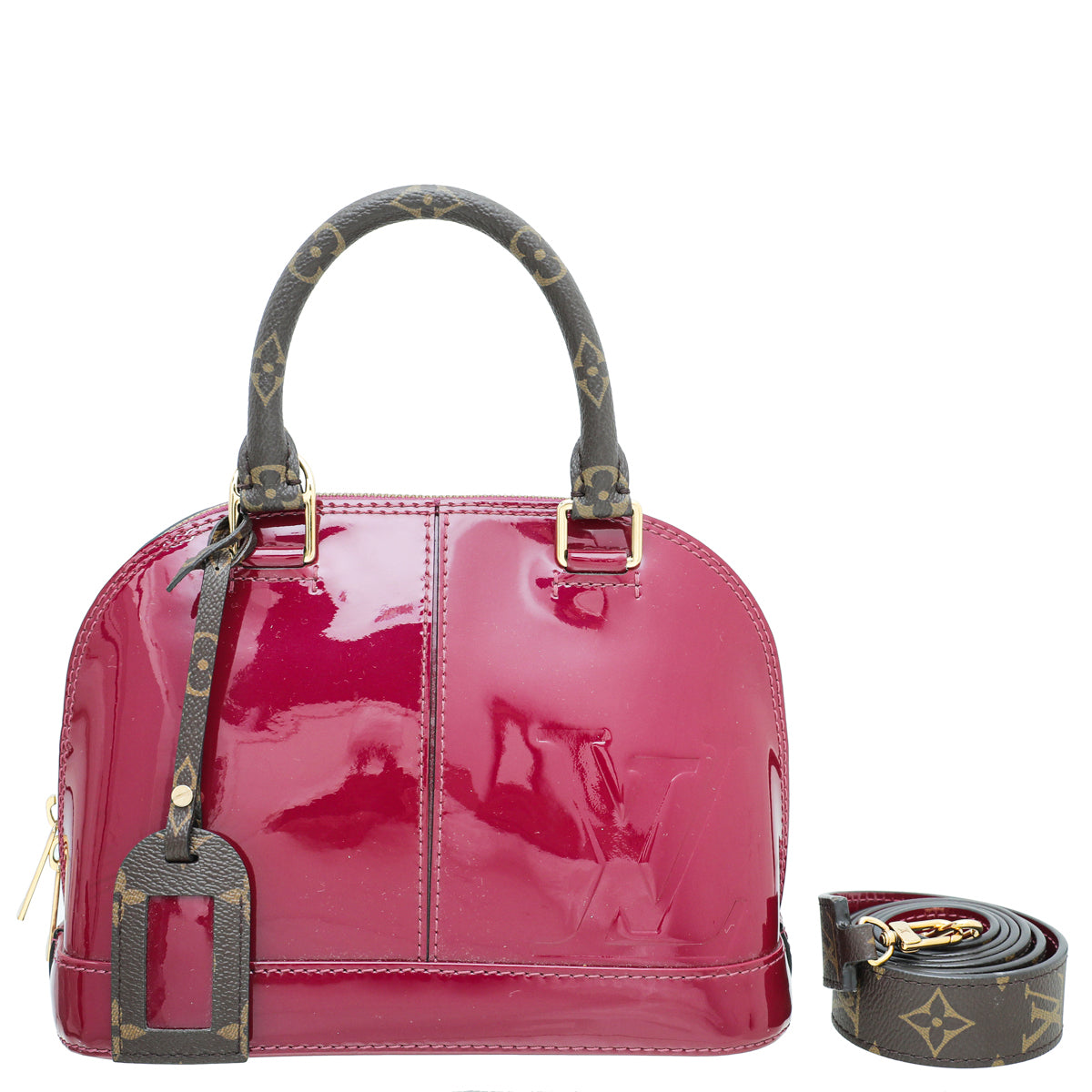 Louis Vuitton Pink Vernis Lisse Alma BB Bag