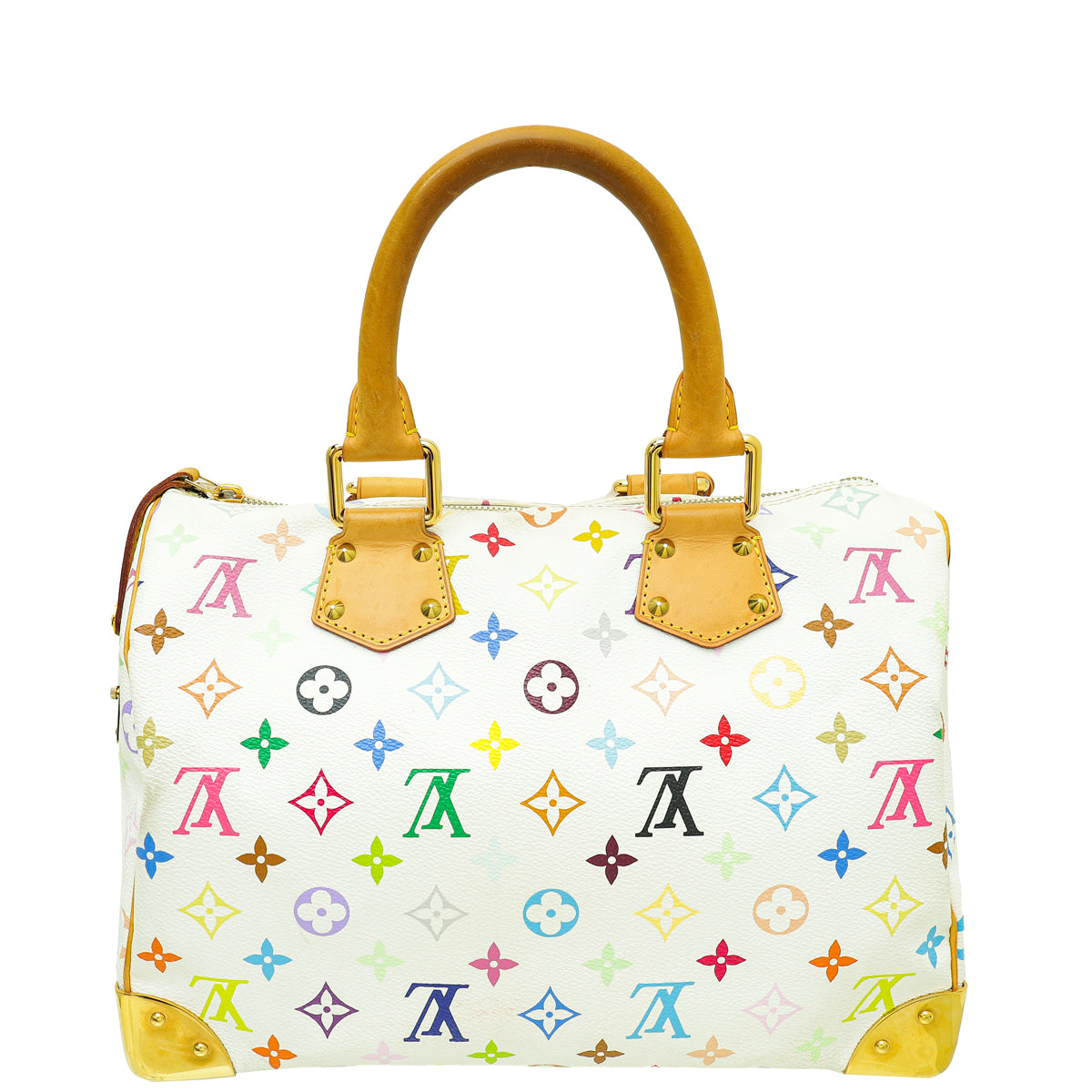 Louis Vuitton Multicolor White Monogram Speedy 30 Bag