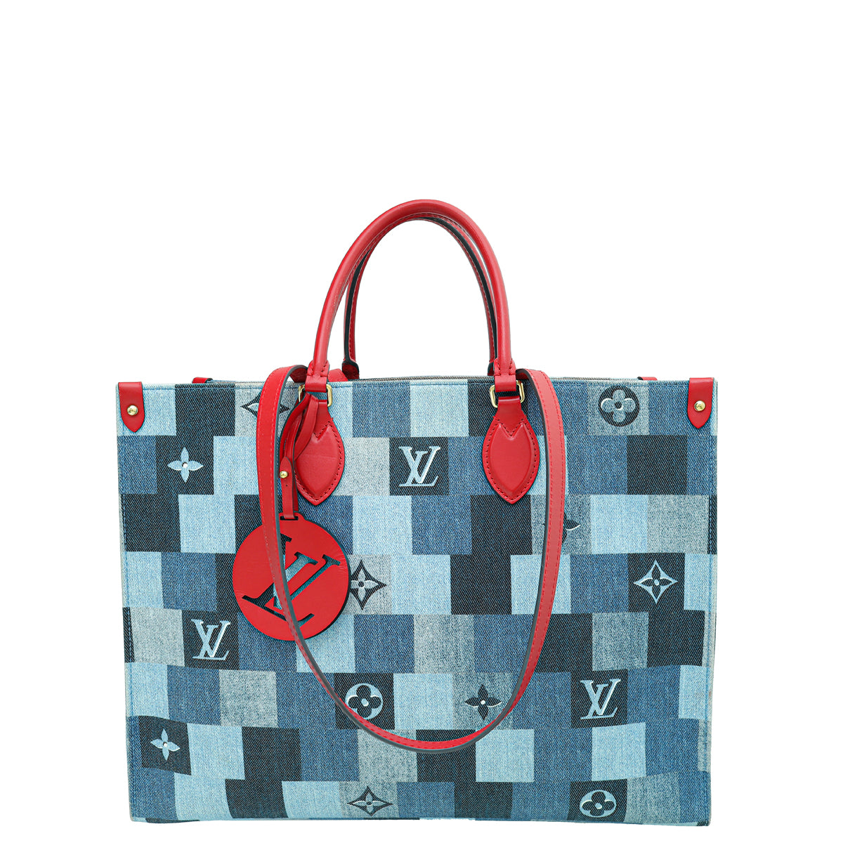 Louis Vuitton Bicolor Denim Damier Onthego GM Bag