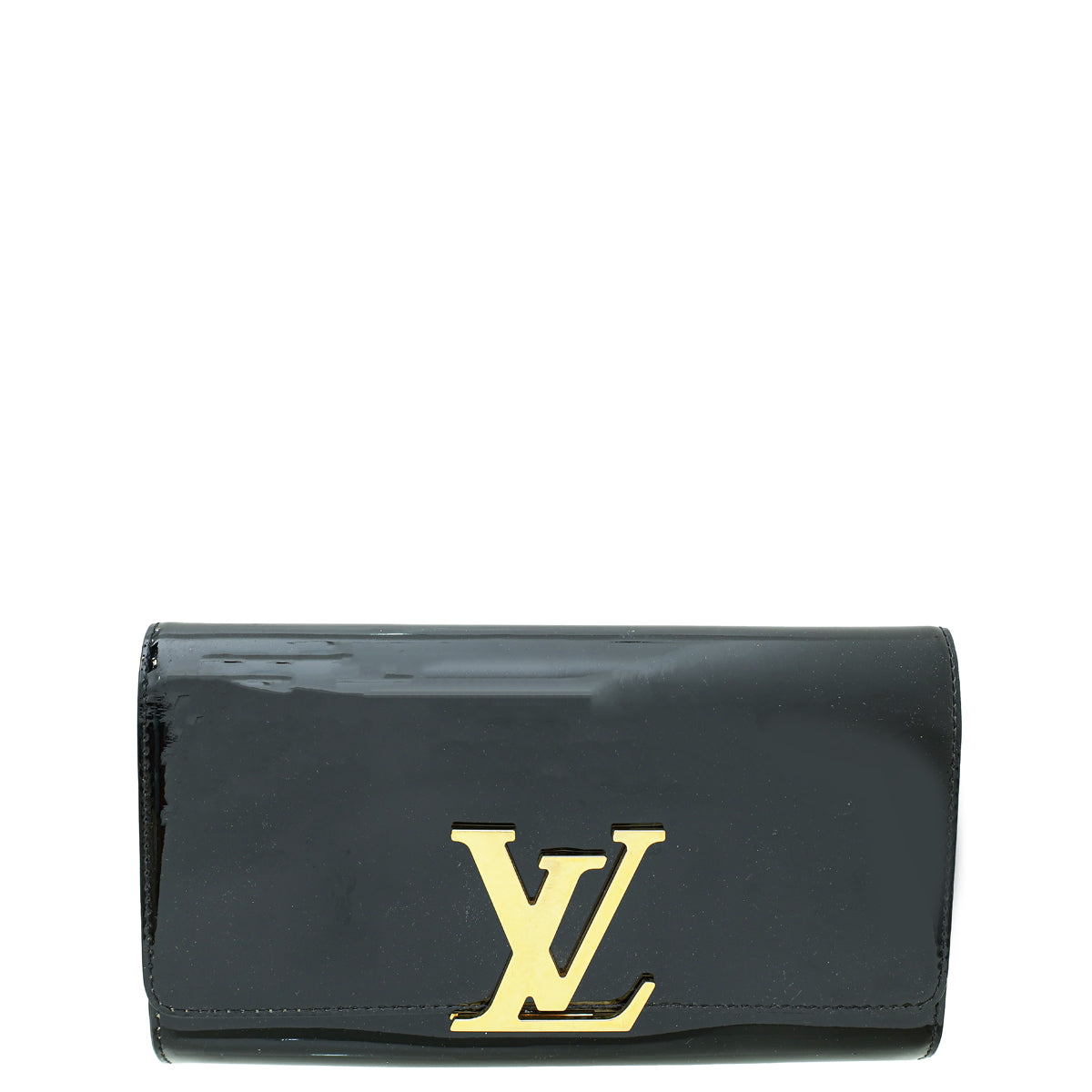 Louis Vuitton Black Vernis Louise Clutch