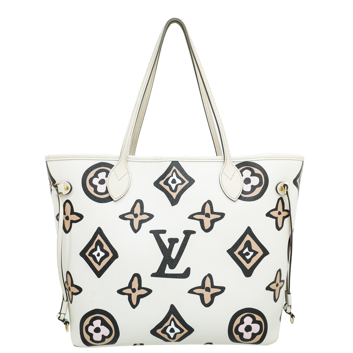 Louis Vuitton Creme Monogram Giant Wild At Heart Neverfull MM Ltd.Ed. Bag