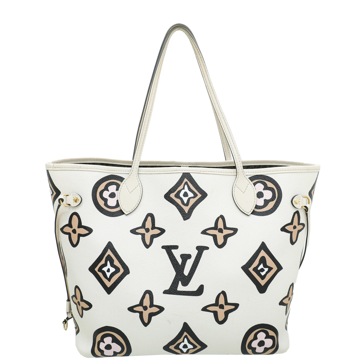 Louis Vuitton Creme Monogram Giant Wild At Heart Neverfull MM Ltd.Ed. Bag