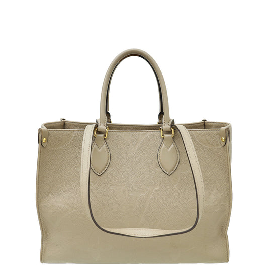 Louis Vuitton Tourterelle Beige Monogram Empreinte Onthego MM Bag