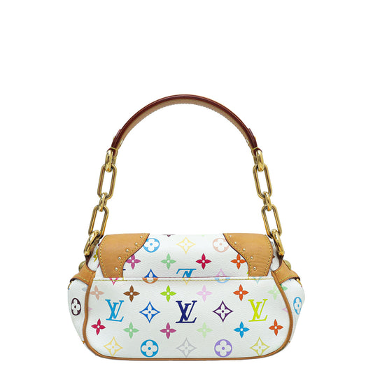 Louis Vuitton White Monogram Multicolor Beverly Takashi Murakami Mini Bag