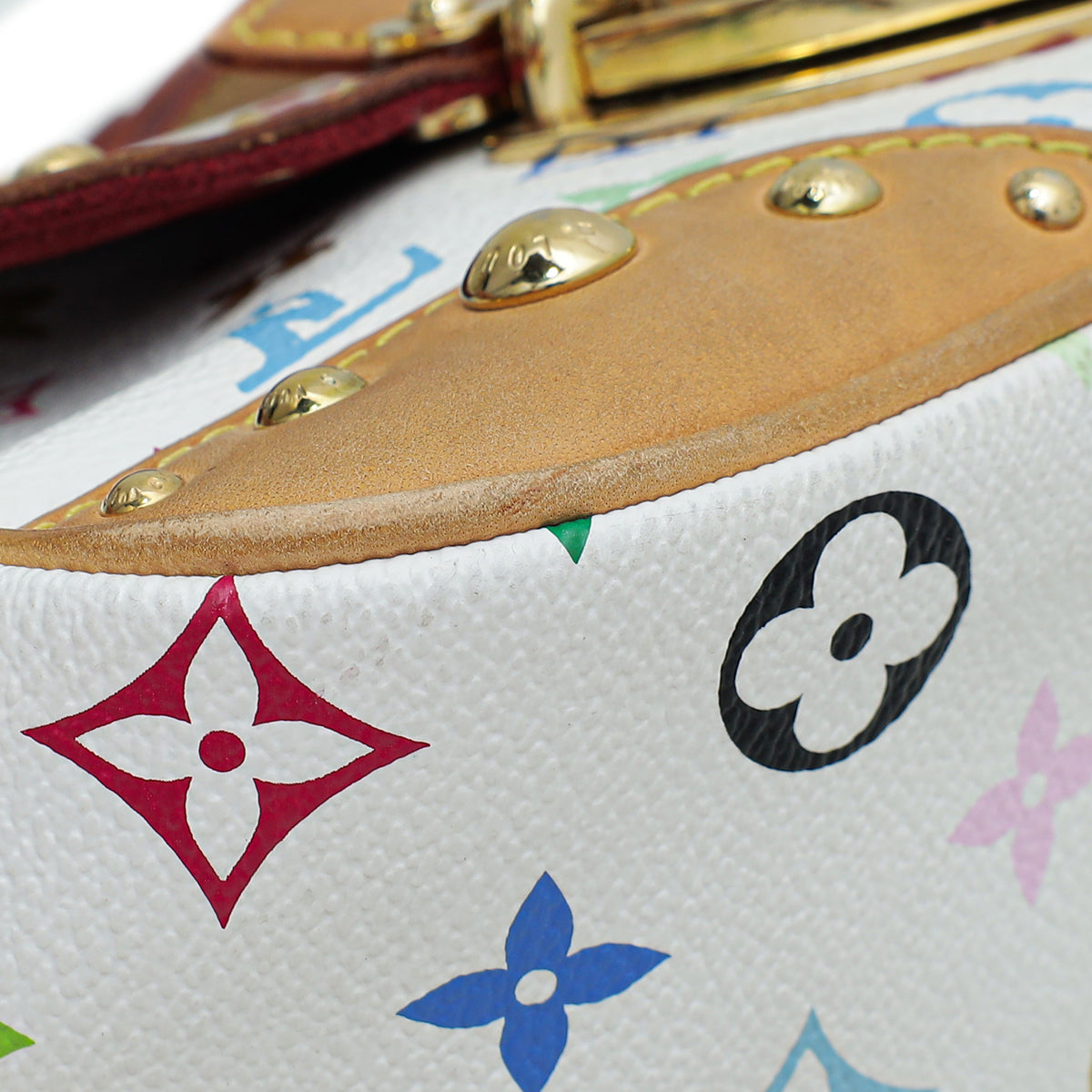 Louis Vuitton White Monogram Multicolor Beverly Takashi Murakami Mini Bag