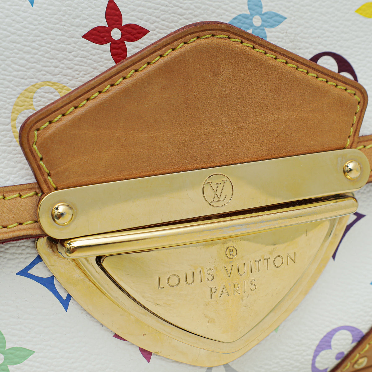 Louis Vuitton White Monogram Multicolor Beverly Takashi Murakami Mini Bag