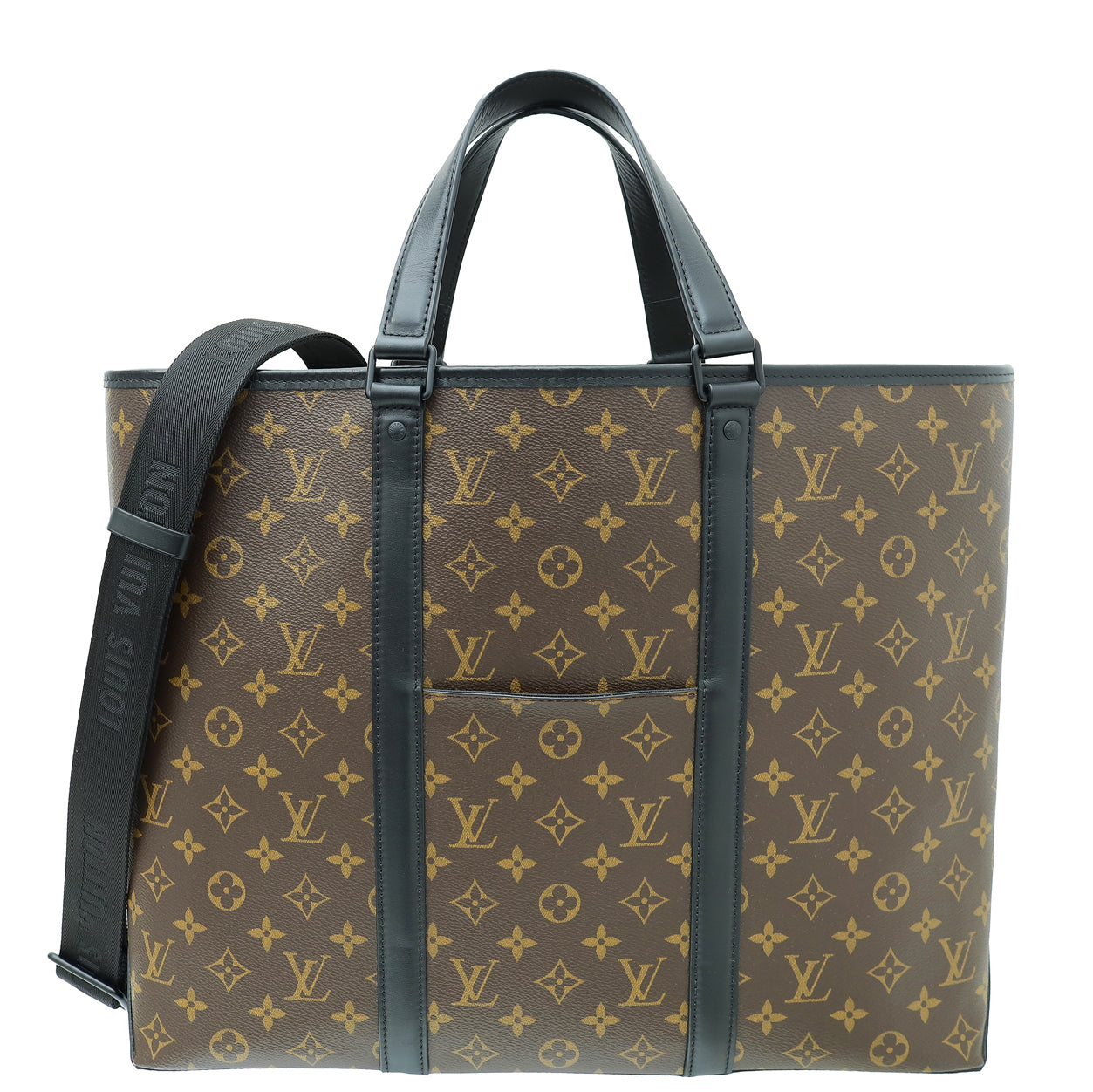 Louis Vuitton Monogram Black Week-end Tote GM Bag