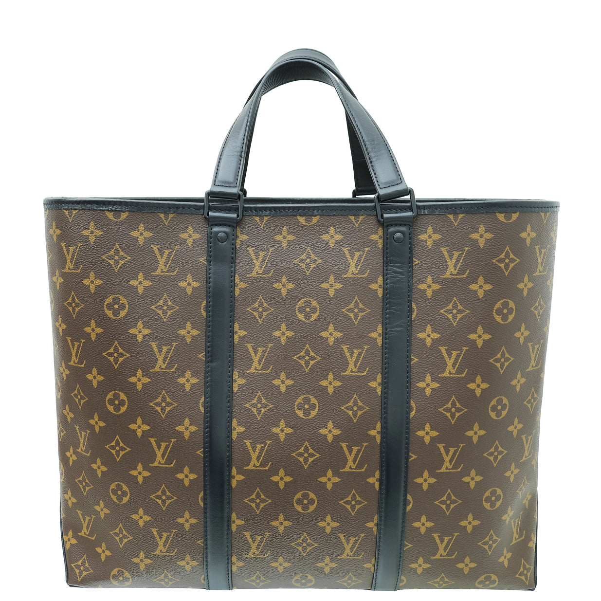 Louis Vuitton Monogram Black Week-end Tote GM Bag