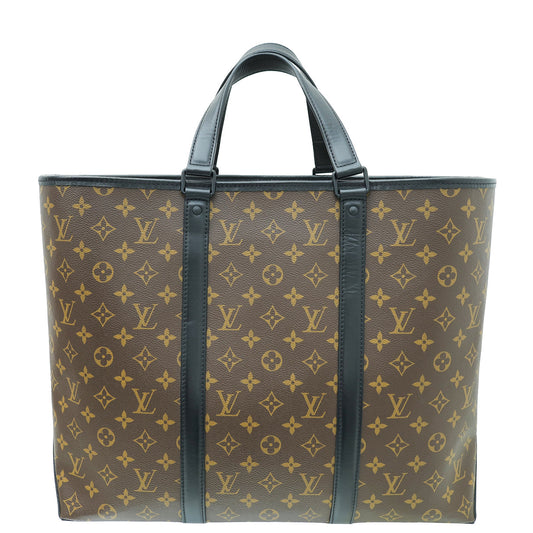 Louis Vuitton Monogram Black Week-end Tote GM Bag