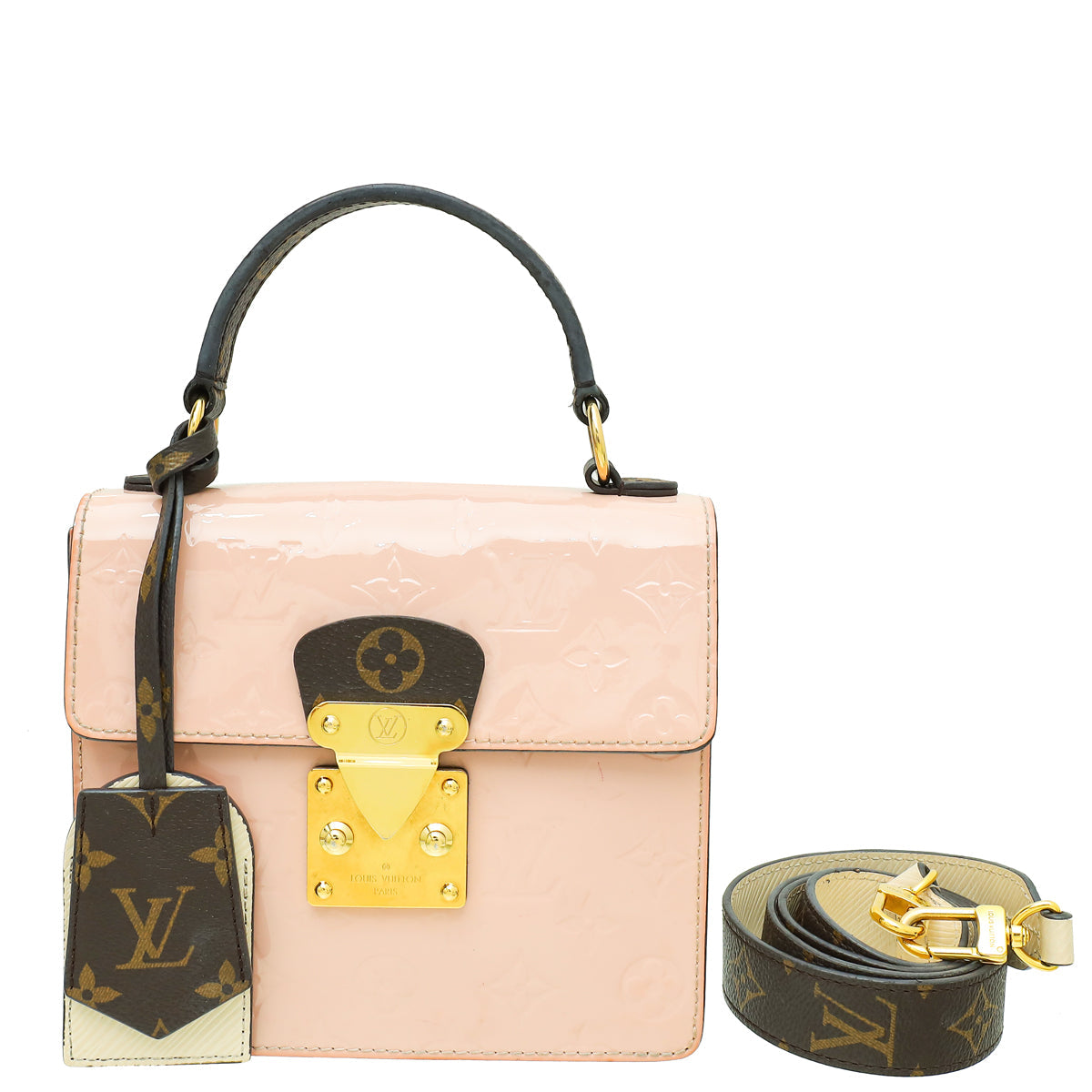 Louis Vuitton Monogram Rose Ballerine Vernis Spring Street Bag