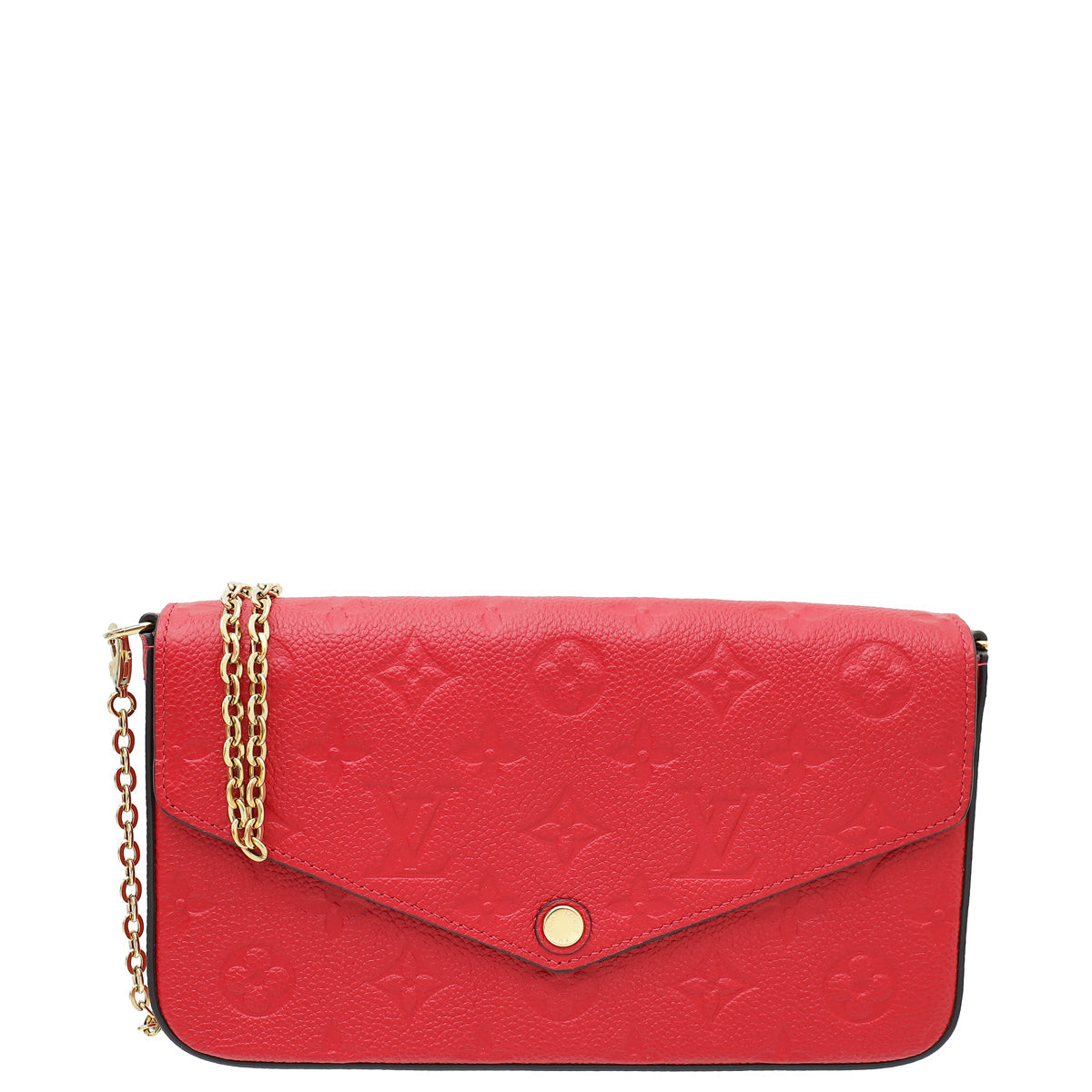 Louis Vuitton Red Monogram Empreinte Felicie Pochette