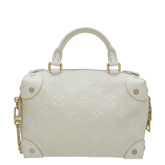 Louis Vuitton Cream Monogram Empreinte Petite Malle Souple Bag