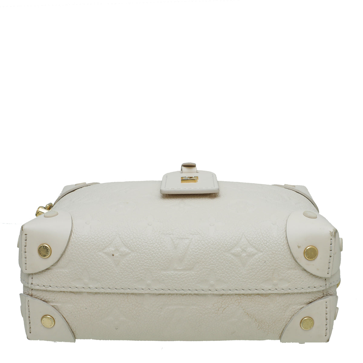 Louis Vuitton Cream Monogram Empreinte Petite Malle Souple Bag